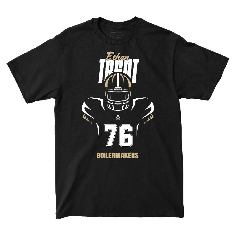 Football Jerseys For Local Competitions-Silhouette Black Football Tee - Ethan Trent | #76