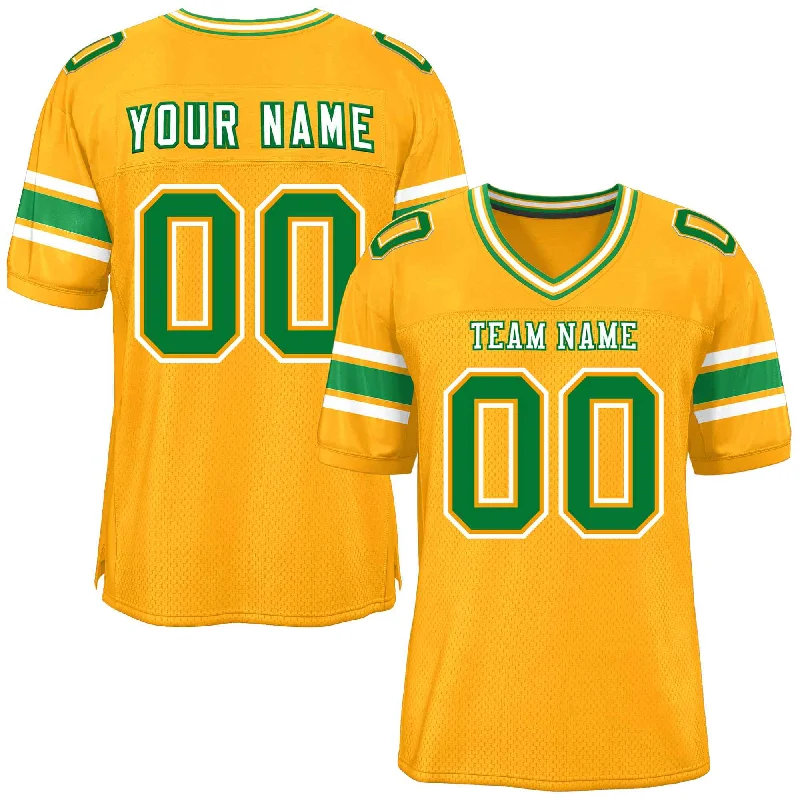 Personalized Football Jerseys For College Spirit-Custom Yellow Personalized Classic Authentic Football Jersey