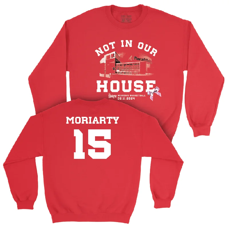 Basketball Jerseys With Custom Team Designs-Women's Basketball Not In Our House Red Crew - Kendall Moriarty | #15