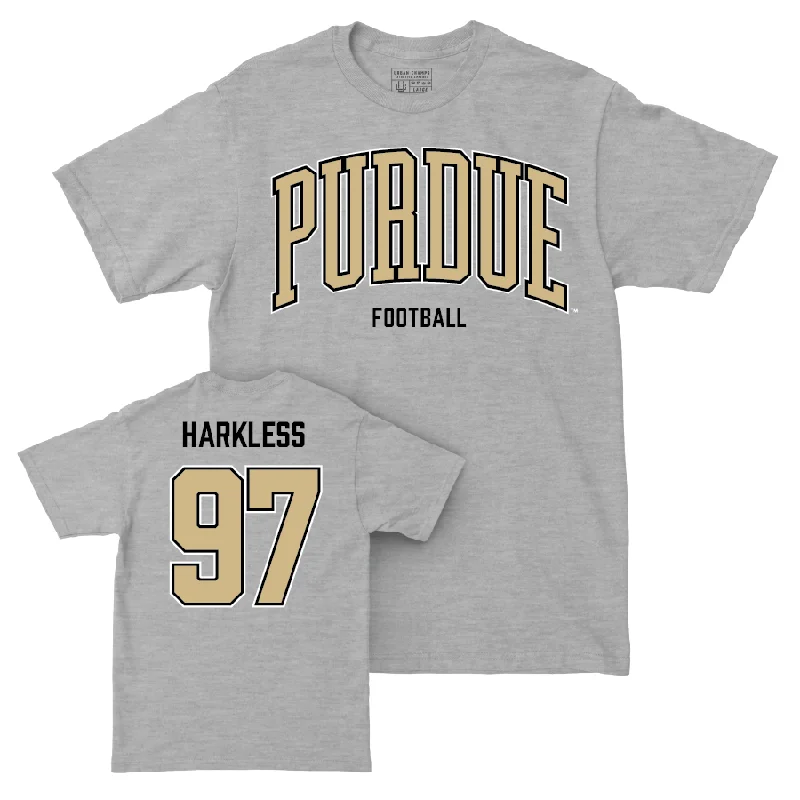 Football Jerseys With Custom Names-Football Sport Grey Arch Tee  - Jamarrion Harkless