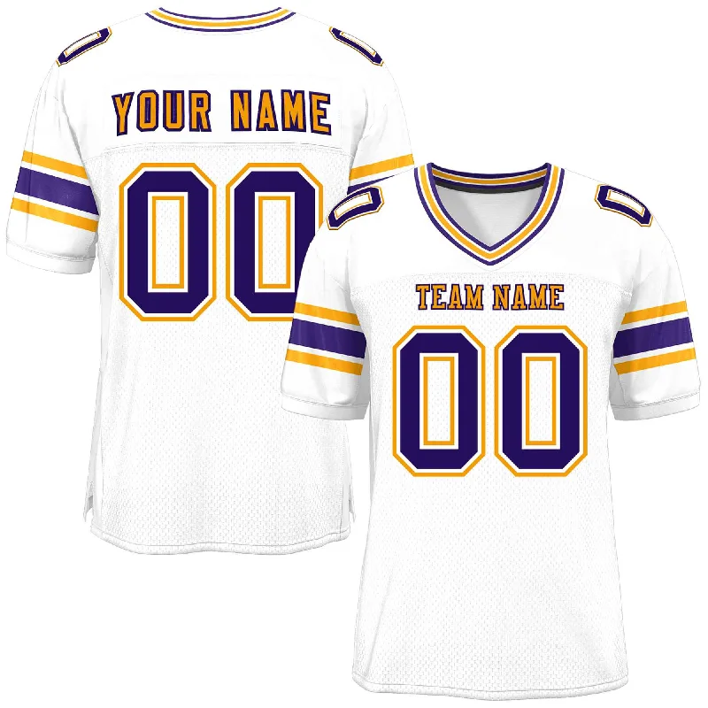 Personalized Football Jerseys For Holiday Season-Custom White Personalized Classic Authentic Football Jersey