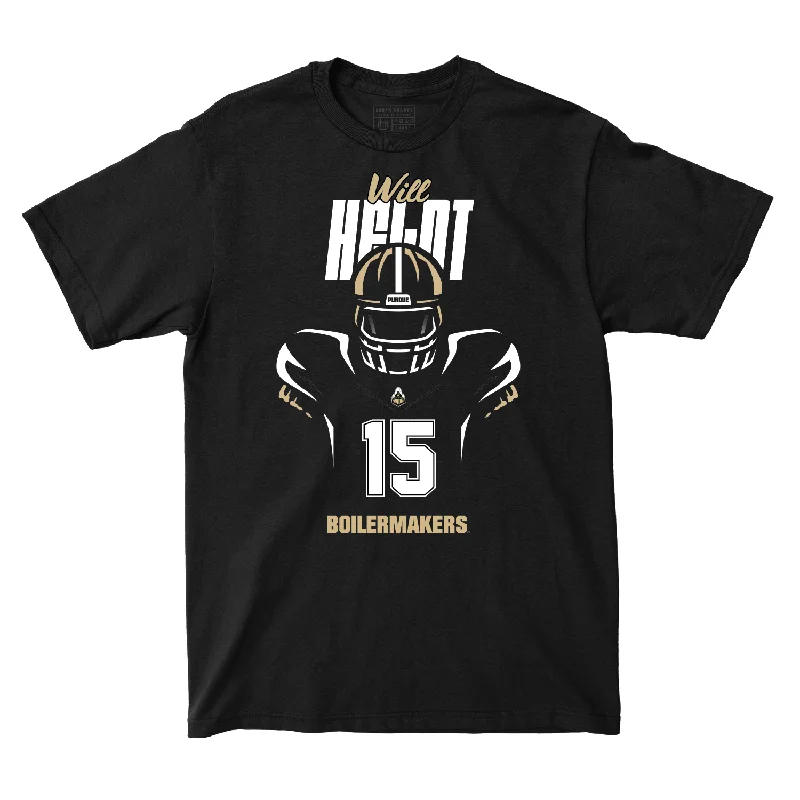 Personalized Football Jerseys For Player Appreciation-Silhouette Black Football Tee - Will Heldt | #15