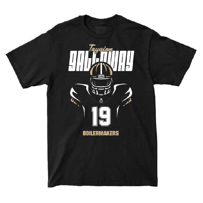 Custom Football Jerseys For VIP Events-Silhouette Black Football Tee - Tayvion Galloway | #19