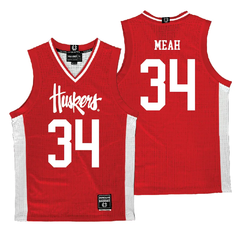 Personalized Basketball Jerseys For Special Recognitions-Nebraska Men's Basketball Red Jersey  - Braxton Meah