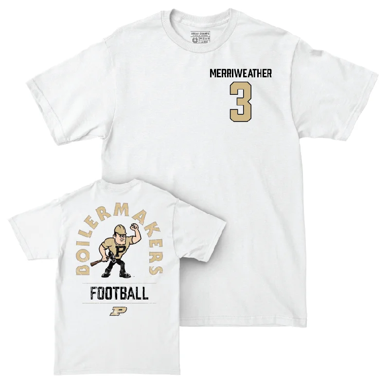 Football Jerseys For Family Events-Football White Mascot Comfort Colors Tee  - Jaheim Merriweather