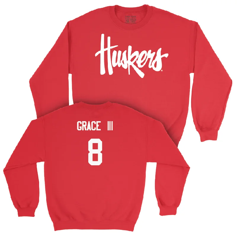 Personalized Basketball Jerseys For Special Teams-Red Men's Basketball Huskers Crew  - Jeff Grace III