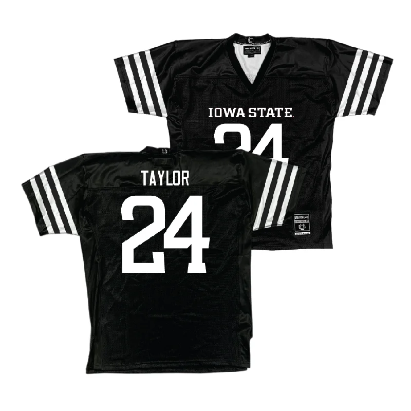 Custom Football Jerseys With Player Names-Iowa State Football Black Jersey  - Quentin Taylor