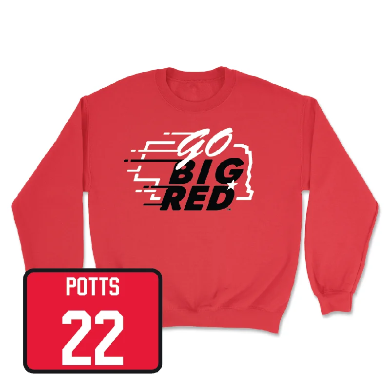 Basketball Jerseys For Team Anniversaries-Red Women's Basketball GBR Crew - Natalie Potts