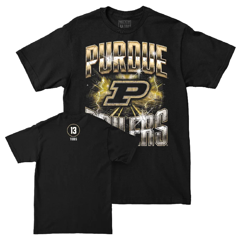 Football Jerseys For Special Fan Days-Football Black Graphic Tee - Jaron Tibbs | #13