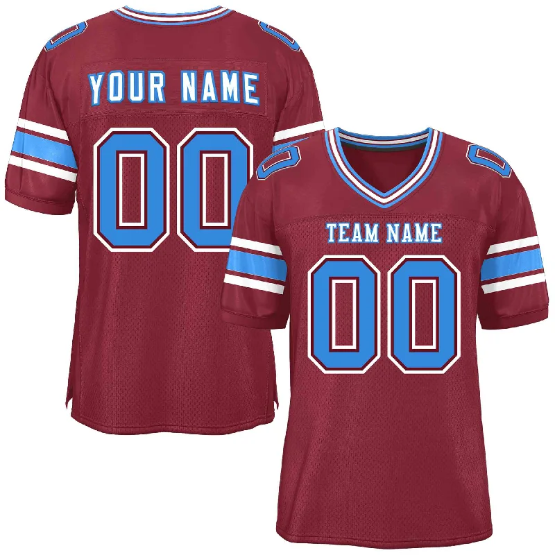 Personalized Football Jerseys For Large Groups-Custom Crimson Personalized Classic Authentic Football Jersey