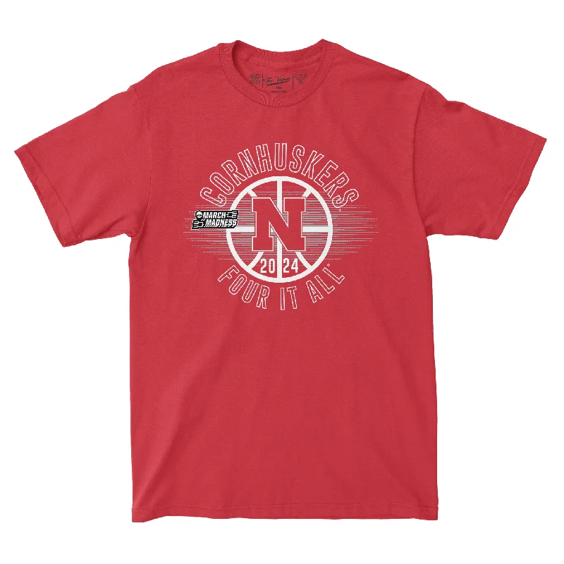 Custom Basketball Jerseys For Schools & Colleges-Nebraska MBB Road to PHX T-shirt by Retro Brand