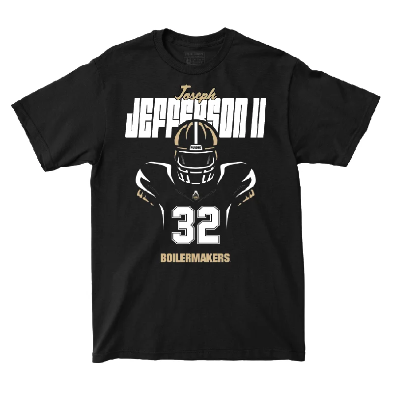 Personalized Football Jerseys For Sports Teams-Silhouette Black Football Tee  - Joseph Jefferson II