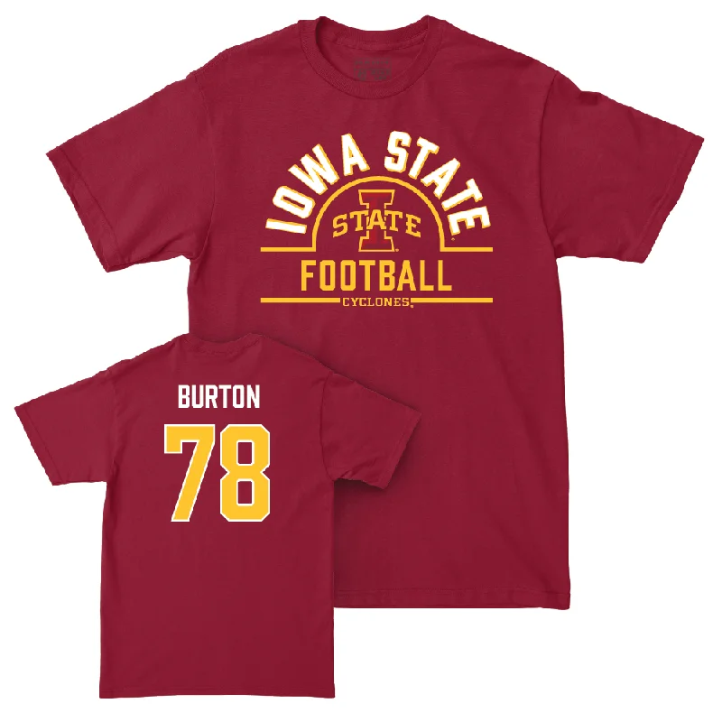 Football Jerseys For Special Event Promotions-Iowa State Football Crimson Arch Tee  - Andre Burton