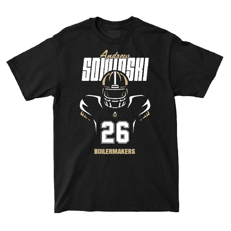 Personalized Football Jerseys For Custom Designs-Silhouette Black Football Tee - Andrew Sowinski | #26