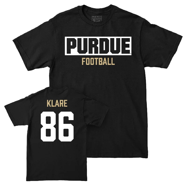 Personalized Football Jerseys For Family Teams-Football Black Staple Tee - Max Klare | #86