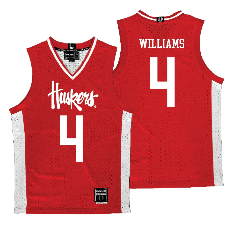 Basketball Jerseys For Personalized Team Apparel-Nebraska Women's Basketball Red Jersey  - Kennadi Williams