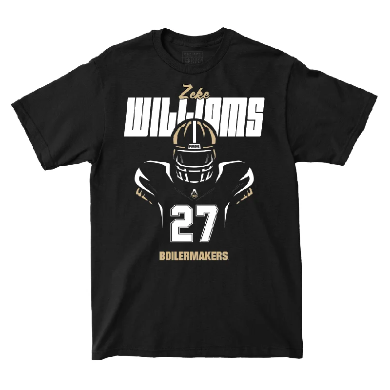 Football Jerseys For Personalized Team Apparel-Silhouette Black Football Tee  - Zeke Williams