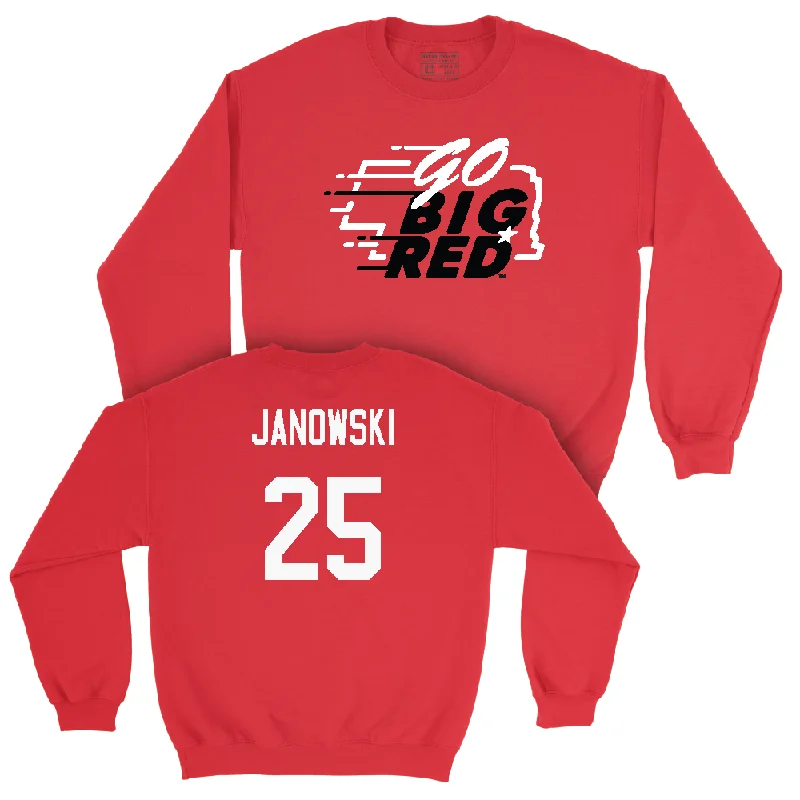 Basketball Jerseys For Tournaments & Competitions-Red Men's Basketball GBR Crew  - Nick Janowski