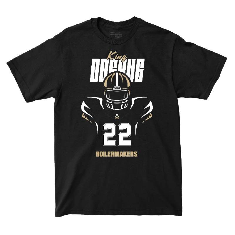 Football Jerseys For Custom Team Wear-Silhouette Black Football Tee - King Doerue | #22