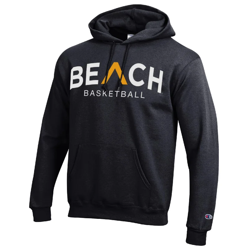 Personalized Basketball Jerseys For School Spirit-Beach Caret Wool Basketball Hood - Black, Champion