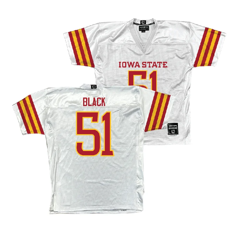 Custom Football Jerseys For Club Recognition-Iowa State Football White Jersey - Brendan Black