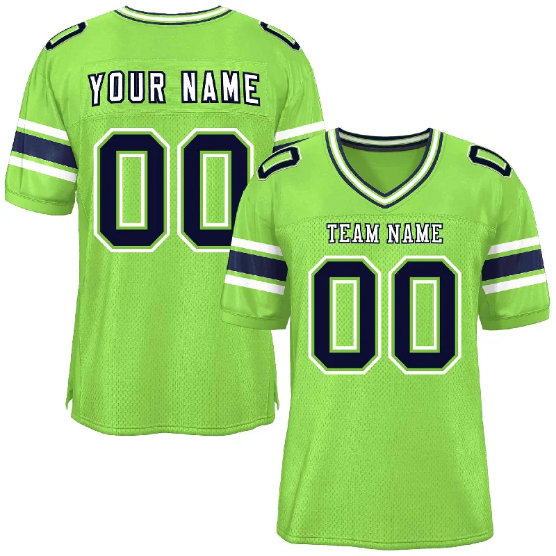 Custom Football Jerseys For Player Gifts-Custom Neon Green Personalized Classic Authentic Football Jersey