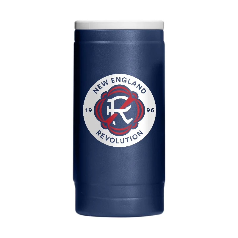 Team Mugs For Personalized Fan Gifts-New England Revolution 12oz Flipside Powder Coat Slim Can Coolie