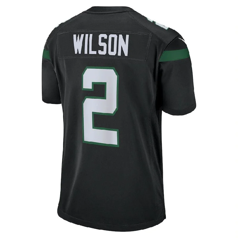 Custom Rugby Jerseys For Regional Tournaments-NY.Jets #2 Zach Wilson Stealth Black Game Jersey Stitched American Football Jerseys