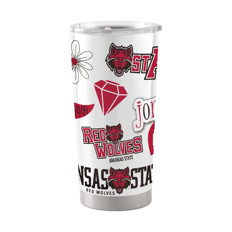 Custom Team Mugs For Event Sponsorship Branding-Arkansas State 20oz Native Stainless Tumbler