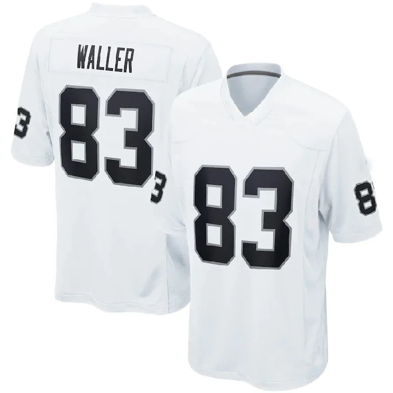 Rugby Jerseys With Custom Color Blocking-LV.Raiders #83 Darren Waller White Game Jersey Stitched American Football Jerseys