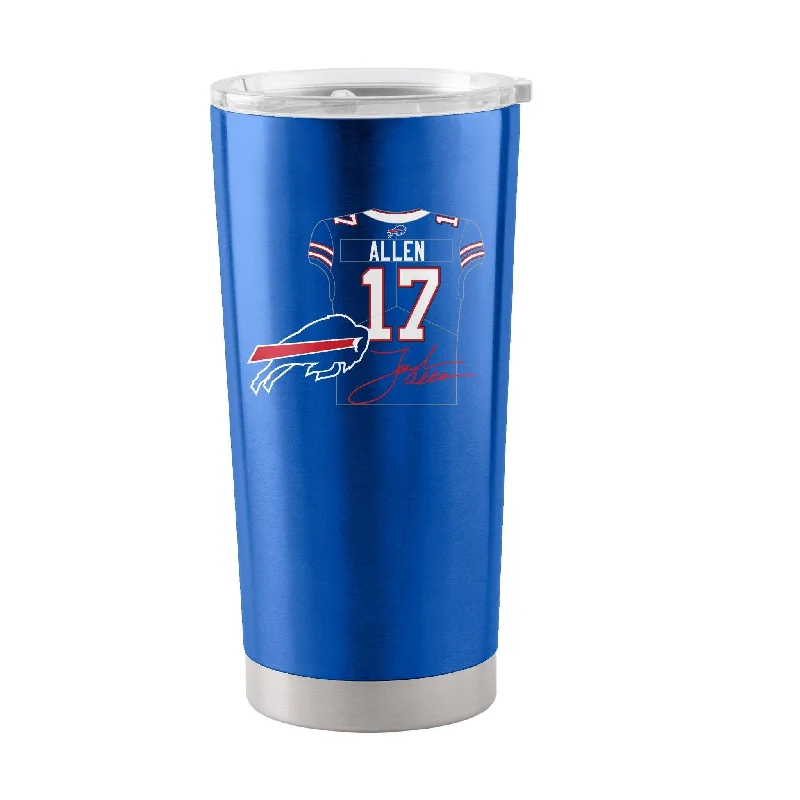 Custom Team Mugs For Team Pride-Buffalo Bills Josh Allen 20oz Stainless Steel Tumbler