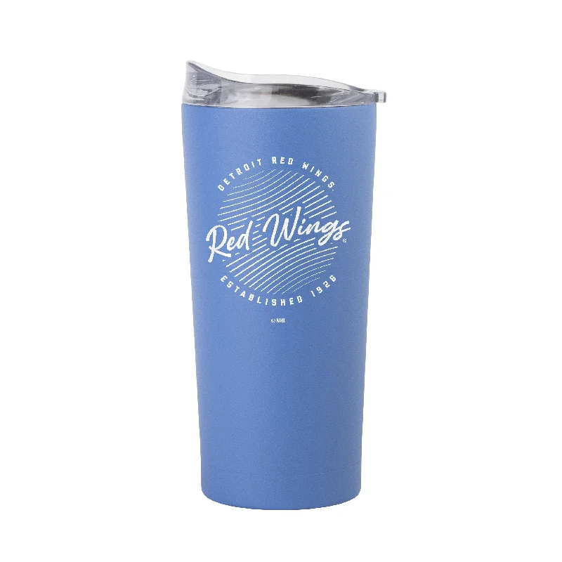 Custom Team Mugs For Fan Base-Detroit Red Wings 20oz Retro Script Arctic Powder Coat Tumbler