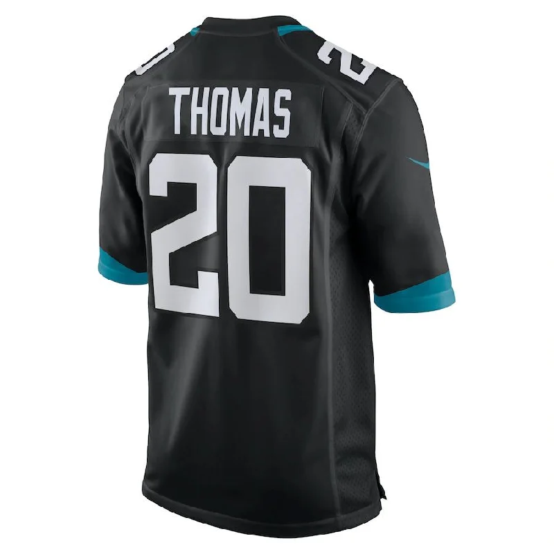 Custom Rugby Jerseys With Full-Color Designs-J.Jaguars #20 Daniel Thomas Black Game Jersey Stitched American Football Jerseys