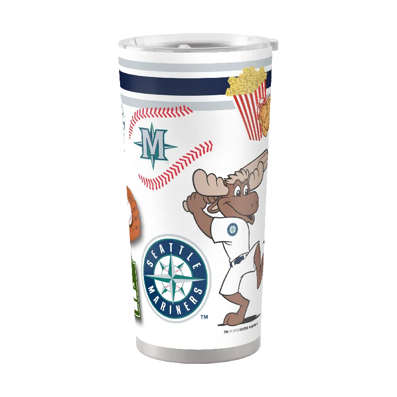 Team Mugs For Social Media Campaigns-Seattle Mariners 20oz Native Stainless Steel Tumbler