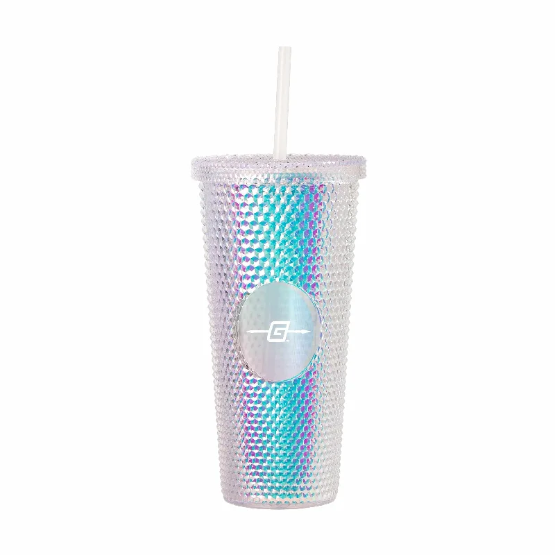 Custom Team Mugs With Team Inspiration-UNC Greensboro 24oz Iridescent Studded Tumbler