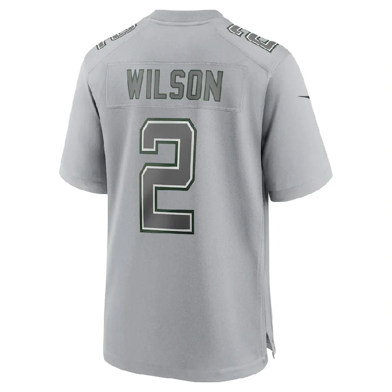 Custom Rugby Jerseys With Embroidered Logos-NY.Jets #2 Zach Wilson  Gray Atmosphere Fashion Game Jersey Stitched American Football Jerseys