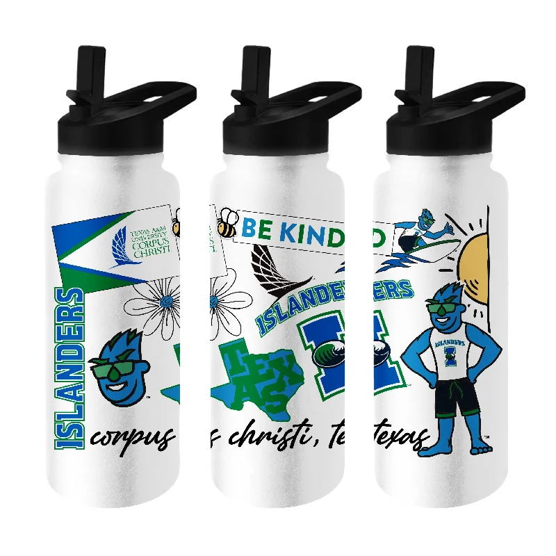 Custom Team Mugs With Team Inspiration-Texas A&M - Corpus Christi 34oz Native Quencher Bottle