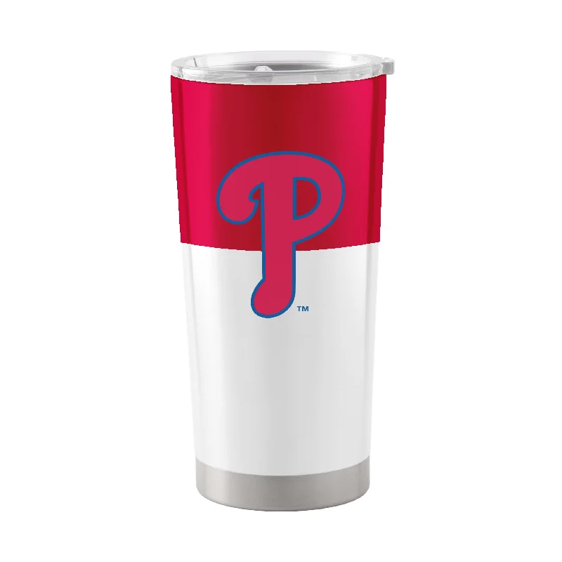 Team Mugs For Family Gatherings-Philadelphia Phillies 20oz Colorblock Stainless Tumbler