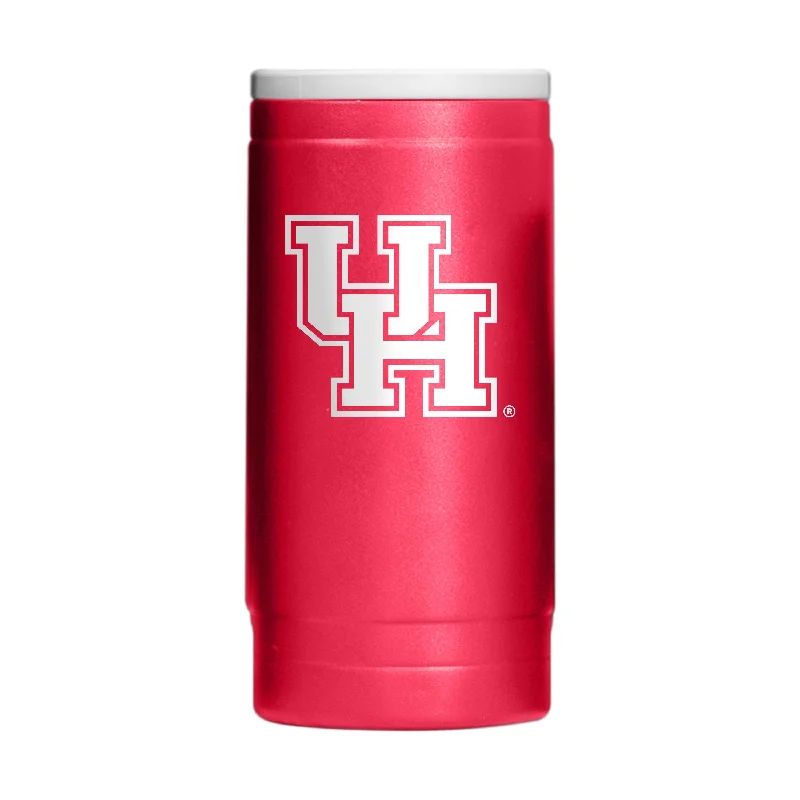 Personalized Team Mugs With Player Numbers-Houston 12oz Flipside Powder Coat Slim Can Coolie