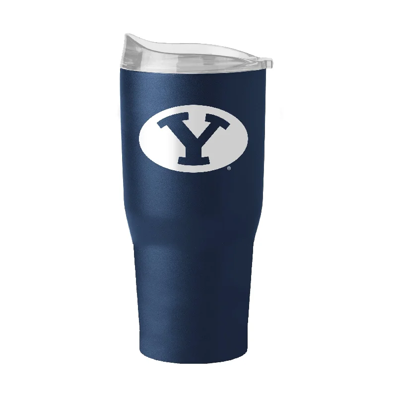 Custom Team Mugs With Exclusive Designs-Brigham Young 30oz Flipside Powder Coat Tumbler