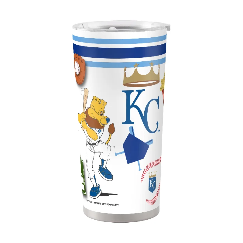 Personalized Team Mugs With Fan Customization-Kansas City Royals 20oz Native Stainless Steel Tumbler