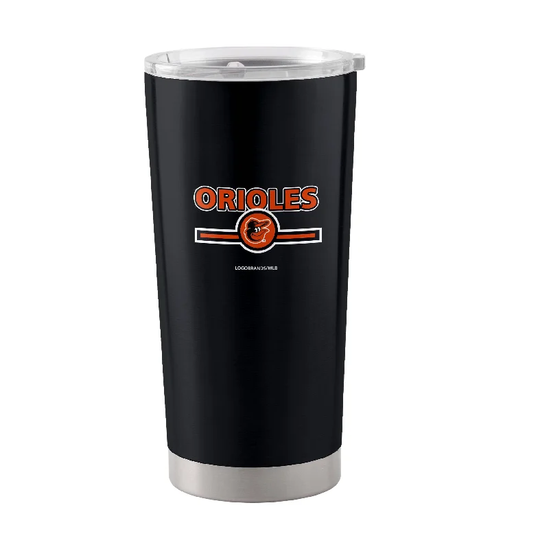 Team Mugs For Sports Fans-Baltimore Orioles Letterman 20oz Stainless Tumbler