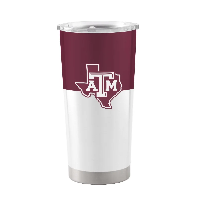 Personalized Team Mugs For Special Anniversaries-Texas A&M 20oz Colorblock Stainless Tumbler