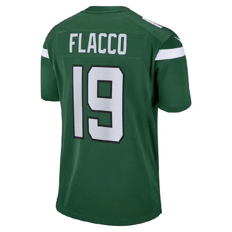 Custom Rugby Jerseys For Team Gifts-NY.Jets #19 Joe Flacco Gotham Green Player Game Jersey Stitched American Football Jerseys