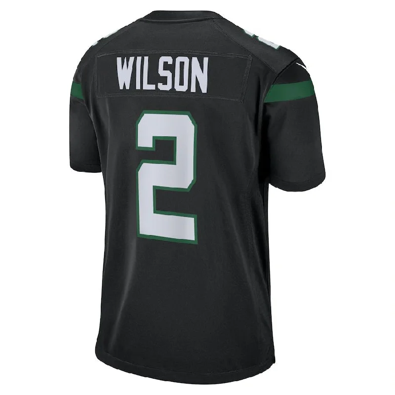 Rugby Jerseys With Custom Fit For All Sizes-NY.Jets #2 Zach Wilson Black Alternate Game Jersey  Stitched American Football Jerseys