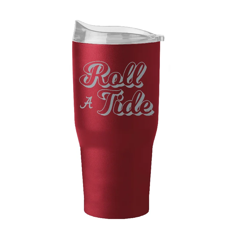 Team Mugs For Fundraising Auctions-Alabama 30oz Roll Tide Powder Coat Tumbler