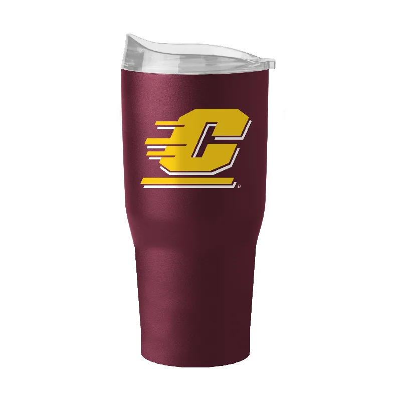 Custom Team Mugs For Team Building Events-Central Michigan 30oz Flipside Powder Coat Tumbler