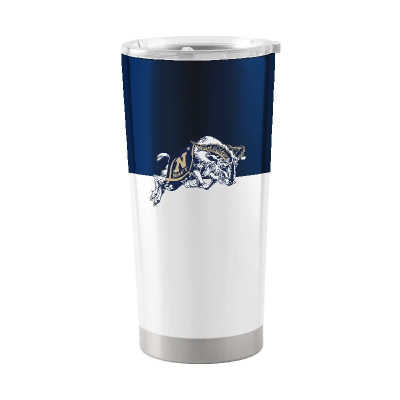 Personalized Team Mugs For School Spirit Days-Naval Academy 20oz Colorblock Stainless Steel Tumbler