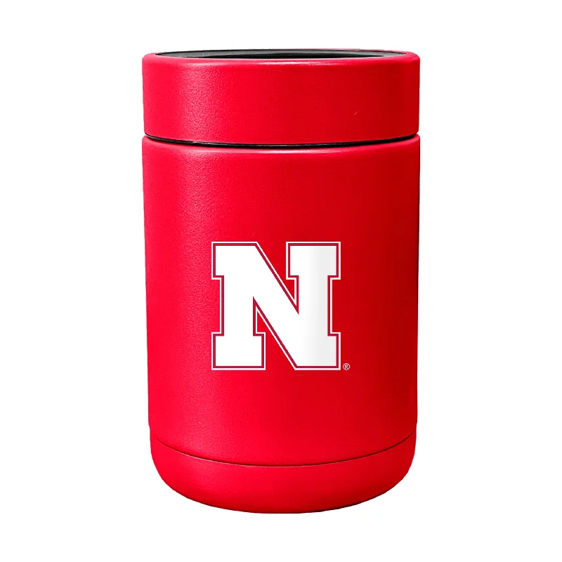 Custom Team Mugs For Sports Enthusiasts-Nebraska Powder Coat Gameday Coolie