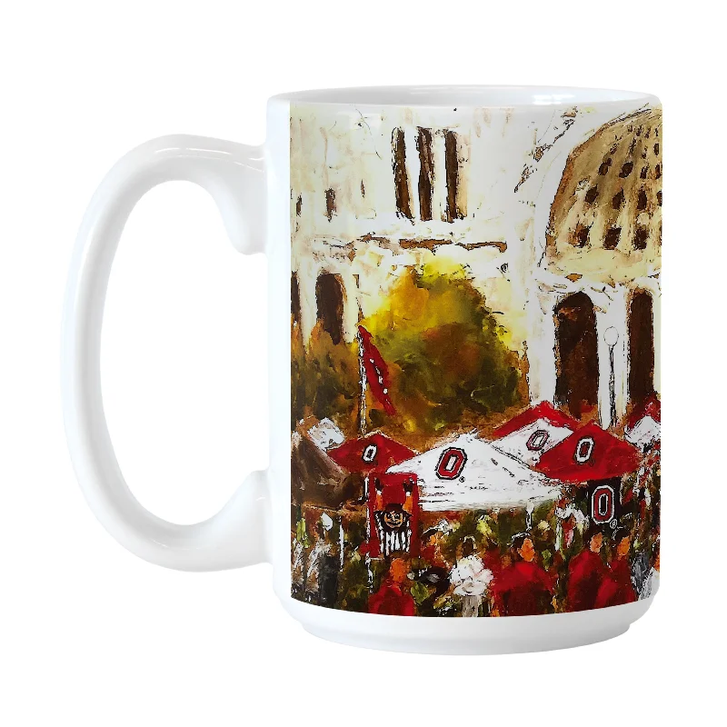 Custom Team Mugs For Annual Reunions-Ohio State 15oz Collector Sublimated Mug